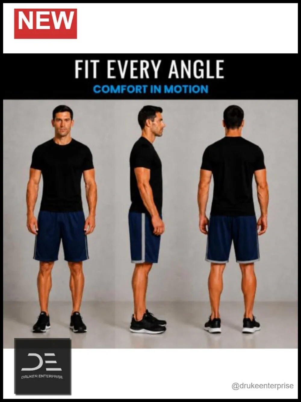 4 Pack Men's Quick-Dry Athletic Gym Shorts with Pockets, Moisture-Wicking